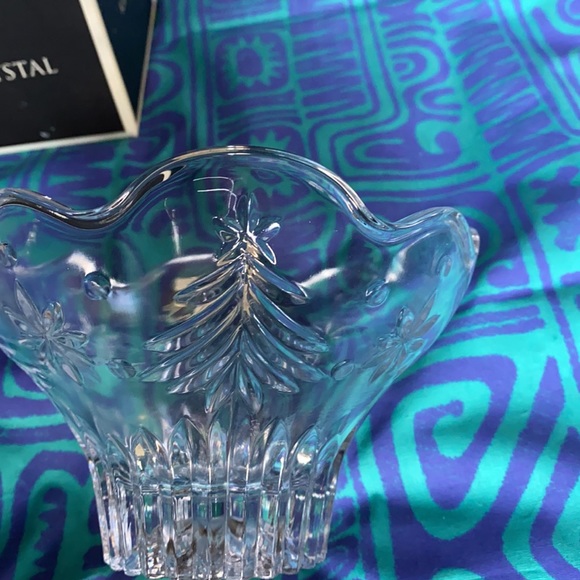 Killarney Crystal Starbright Candy Nuts Relish Bowl from Ireland NEW IN BOX - Picture 4 of 15